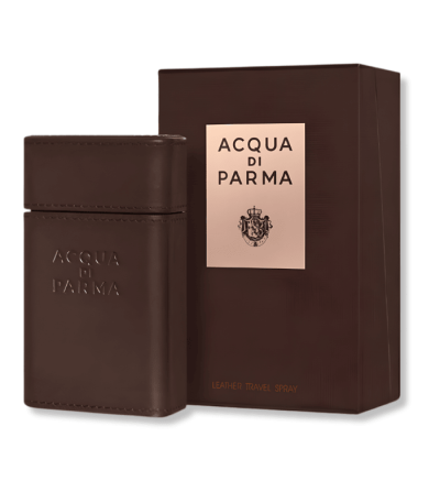 ACQUA DI PARMA EMPTY BROWN LEATHER TRAVEL CASE