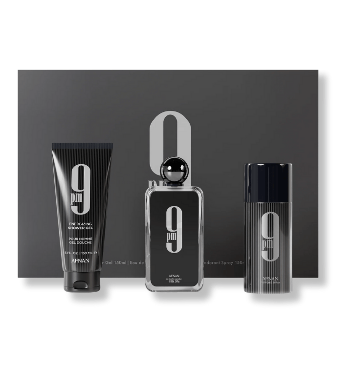 AFNAN 9PM EDP FOR MEN (SHOWER GEL 150ML+100EDP+DEODORANT SPRAY 150ML) GIFT SET AFNAN 9PM EDP FOR MEN (SHOWER GEL 150ML+100EDP+DEODORANT SPRAY 150ML) GIFT SET