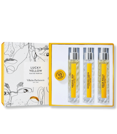 VILHELM PARFUMERIE LUCKY YELLOW 3x10ML SPRAY MORNING CHESS,DEAR POLLY, MANGO SKIN SET