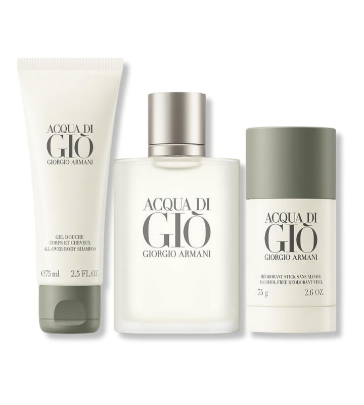GIORGIO ARMANI ACQUA DI GIO EDT 100ML+75GM DEO STICK+75GM SHAVING LOTION SET