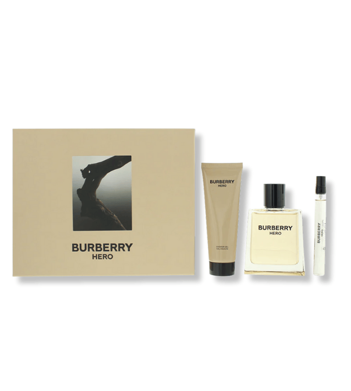 BURBERRY HERO FOR MEN 3PC SET (100ML EDT+10ML+75ML SHOWER GEL) BURBERRY HERO FOR MEN 3PC SET (100ML EDT+10ML+75ML SHOWER GEL)