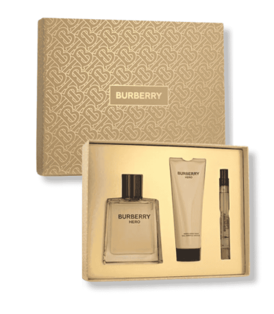 Burberry Hero For Men EDT Set (100ml EDP + 75ml SHOWER GEL+ 10ML PURSE SPRAY)