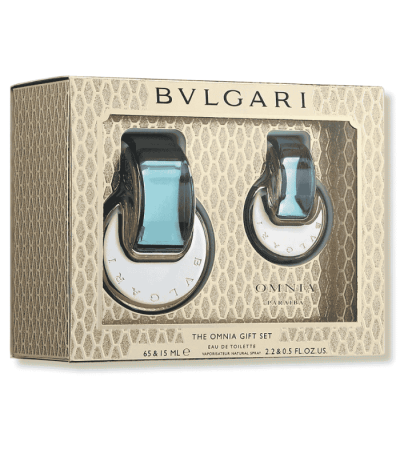 BVLGARI OMNIA PARAIBA EDT (65ML PERFUME + 15ML MINIATURE) 2PCS SET