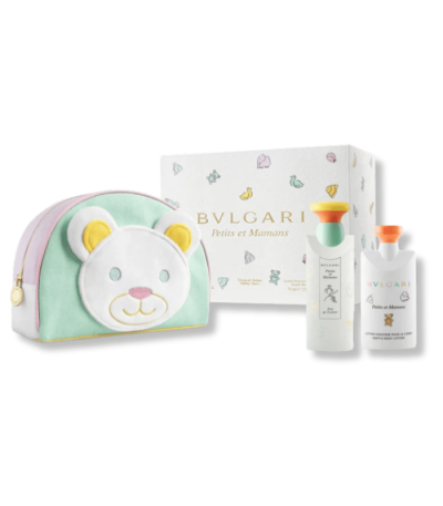 BVLGARI PETITS ET MAMANS EDT 100ML + TOILETRY POUCH + 75ML BODY LOTION