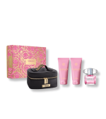 VERSACE BRIGHT CRYSTAL EDT FOR WOMEN SET (90ML EDT+100ML BODY LOTION+100ML BATH & SHOWER GEL+BEAUTY CASE) GIFT SET