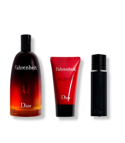 DIOR FAHRENHEIT EDT 100ML+10ML TRAVEL SPRAY+ 50ML SHOWER GEL SET