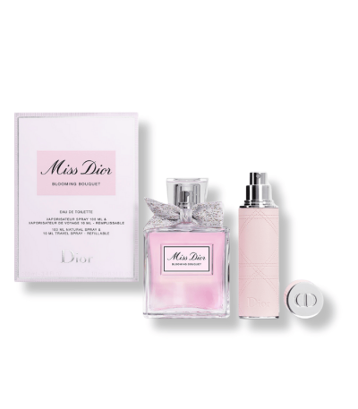 DIOR MISS DIOR BLOOMING BOUQUET EDT 75ML+10ML TRAVEL REFILLABLE SET