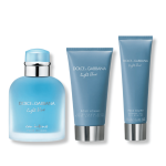 DOLCE & GABBANA LIGHT BLUE EAU INTENSE POUR HOMME GIFT SET 3PCS (100ML EDP + SHOWER GEL 50ML + AFTER SHAVE BALM 75ML)