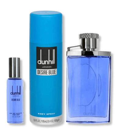 DUNHILL DESIRE BLUE EDT FOR MEN GIFT SET ( EDT 100ML+ EDT 30ML+195ML BODY SPRAY)