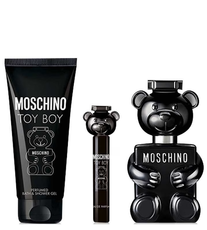 MOSCHINO-TOY-BOY-GIFT-SET-EDP-100ML-10ML-TRAVEL-SPRAY-200ML-BODY-GEL MOSCHINO TOY BOY GIFT SET EDP 100ML+ 10ML TRAVEL SPRAY+ 200ML BODY GEL - Image 1