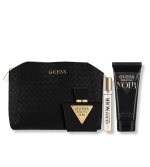 GUESS SEDUCTIVE NOIR 4PCS SET EDT 75ML+ BODY LOTION 100ML+ 15ML MINI +1 POUCH FOR WOMEN B