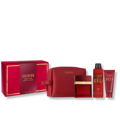 GUESS SEDUCTIVE RED EDT 4PCS SET (100ML+ 100ML SHOWER GEL+226 BODY SPRAY+ POUCH)