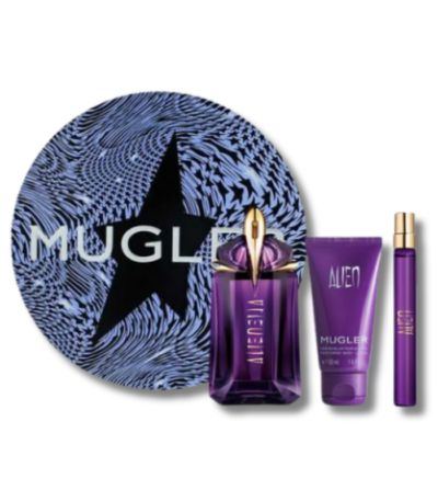 THIERRY MUGLER ALIEN 3PC SET (60ML EDP SPRAY+50ML BODY LOTION+10ML)
