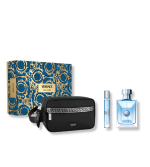 VERSACE POUR HOMME EDT 100ML+TRAVEL SPRAY 10ML+BLACK TROUSSE GIFT SET