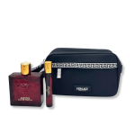 VERSACE EROS FLAME EDP FOR MEN 100ML + 10ML TRAVEL + BLACK TROUSSE GIFT SET