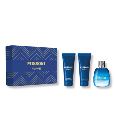 MISSONI WAVE EDT 100ML + 100ML AFTER SHAVE BALM + 100ML BATH OF & SHOWER GEL GIFT SET